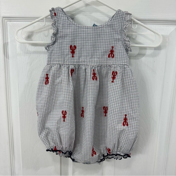 Pink Chicken Other - Lobster Print Baby Romper 2Y